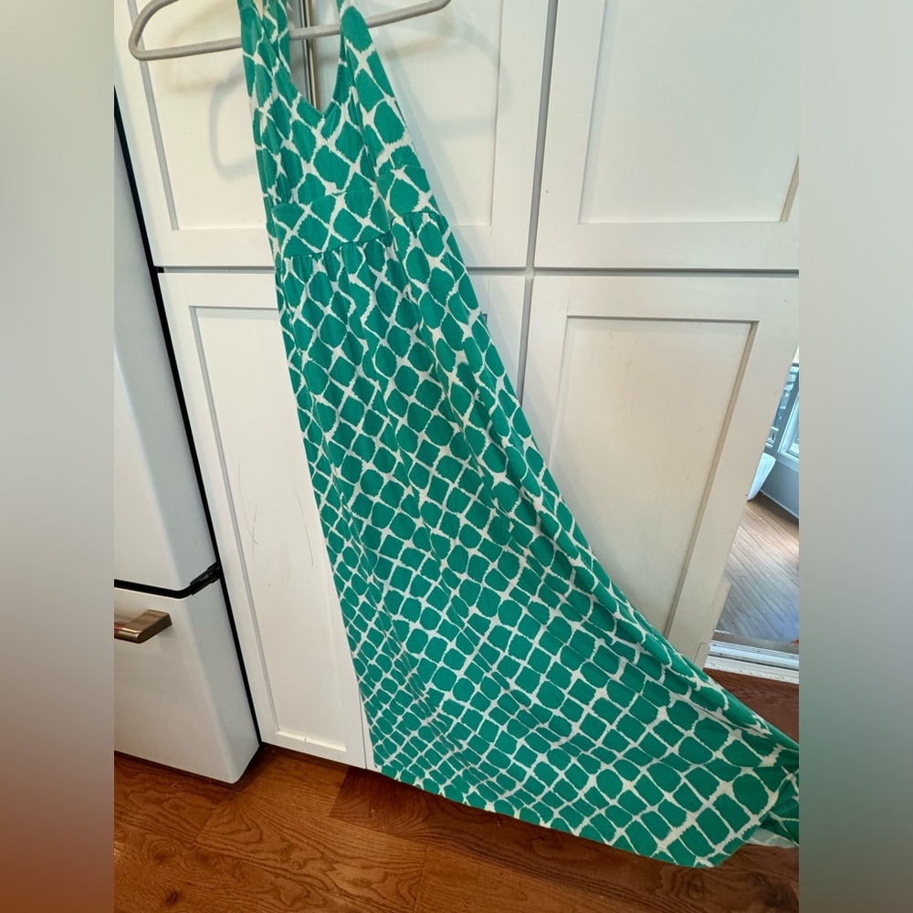 Loft Halter Giraffe Print Maxi dress large - Picture 4 of 11